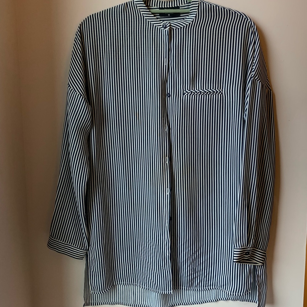 Nasty Gal Pinstripe Blouse